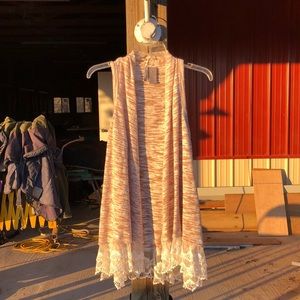 New Directions Weekend Open Sweater Cardigan Vest